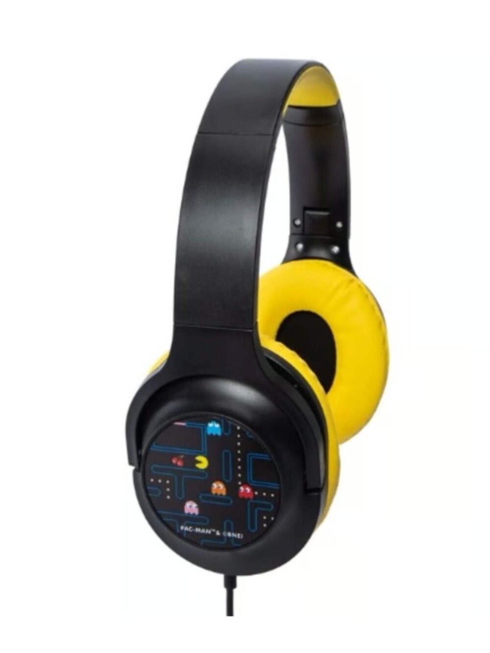 Pac-Man Wired Headphones With Adjustable Headband, Foldable Design, High-Quality